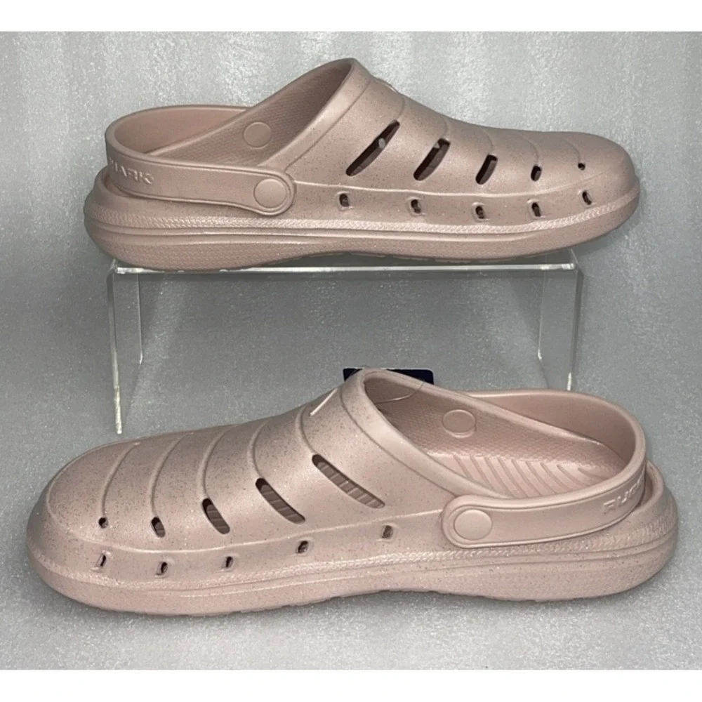 Rugged Shark Women's Comfort Eva Clog Sandals Baby Pink w/ Glitter‎ Size 10 NEW